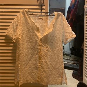 Bees and bones button up shirt